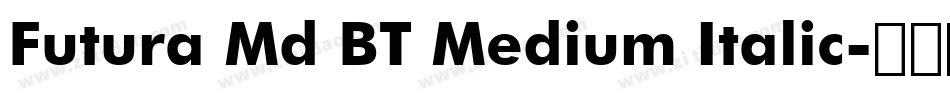 Futura Md BT Medium Italic字体转换